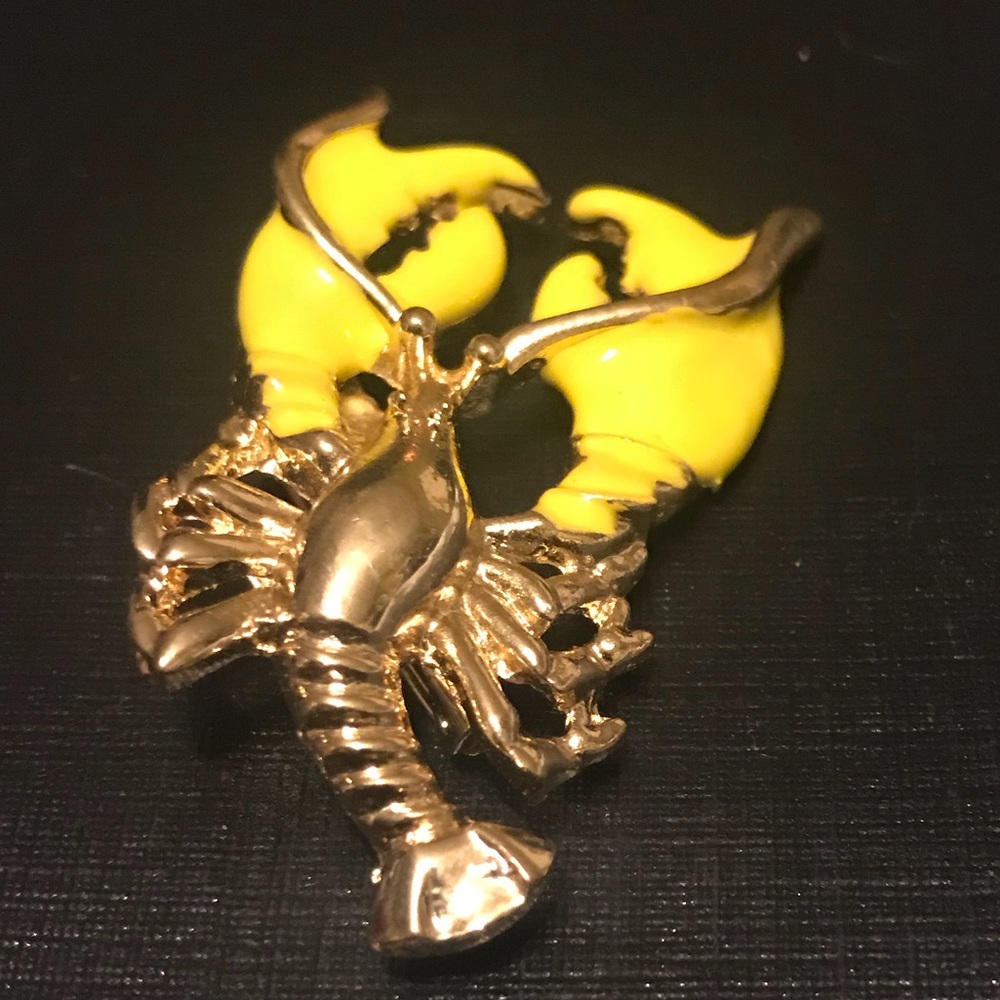Beautiful lobster MAC Cosmetics pin, rare find.